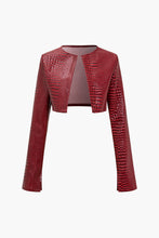 Load image into Gallery viewer, Red Luxe Croc Jacket
