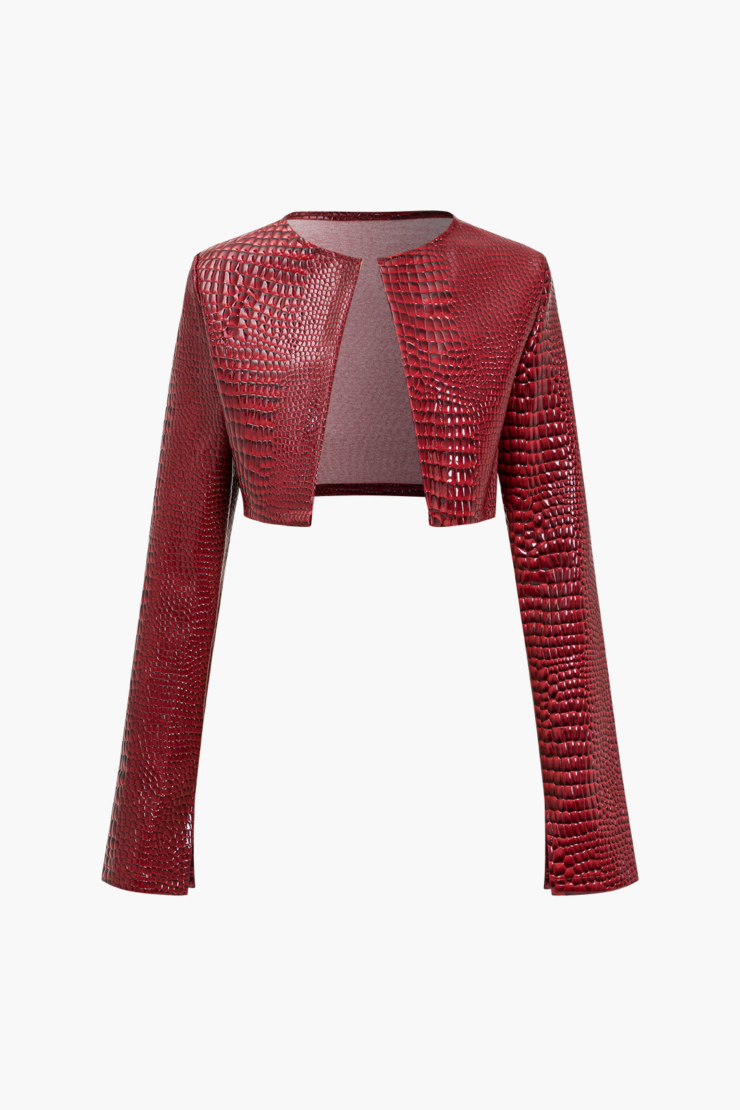Red Luxe Croc Jacket