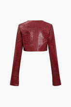 Load image into Gallery viewer, Red Luxe Croc Jacket
